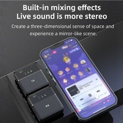 Bluetooth 2.4G Two-Way Wireless Lavalier Microphone Audio Recording Lapel MicJd