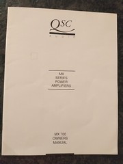 QSC MX700 2 channel power amplifier, up to 350 Watts per channel
