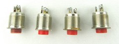 Switchcraft 903 Push Button Switch Red, Set of 4 – Used, Free Ship
