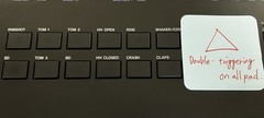 Yamaha RX15 Digital Drum Machine Tested Working Double-Trigger Pads w/ Manual