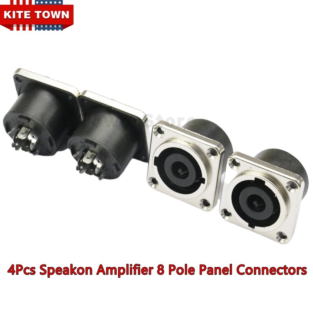 4x For Neutrik NL8MPR Speakon Loudspeaker 8 Pole Panel Connector