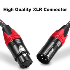 6ft Braided Red Color Coded XLR Patch Cables 2 Pack Premium Short XLR Audio
