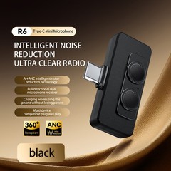 Mini Microphone AI Noise Cancelling Mic USB-C Plug&Play for Streaming/Vlog/Phone