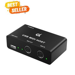 BridgeCore USB MIDI Host, USB to 5-PIN DIN MIDI Black, Metal | Connects USB M…