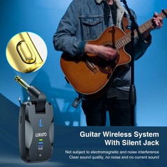 LEKATO 5.8G 2.4G Wireless Guitar Transmitter Receiver for Guitar Bass Keyboard