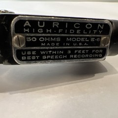 Vintage Auricon Model E-6 High Fidelity Microphone 50 Ohm – Made in USA