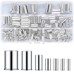 woshilaoDS 180 Pcs Wire Ferrules Kits, Crimp Connector Ferrules, Silver