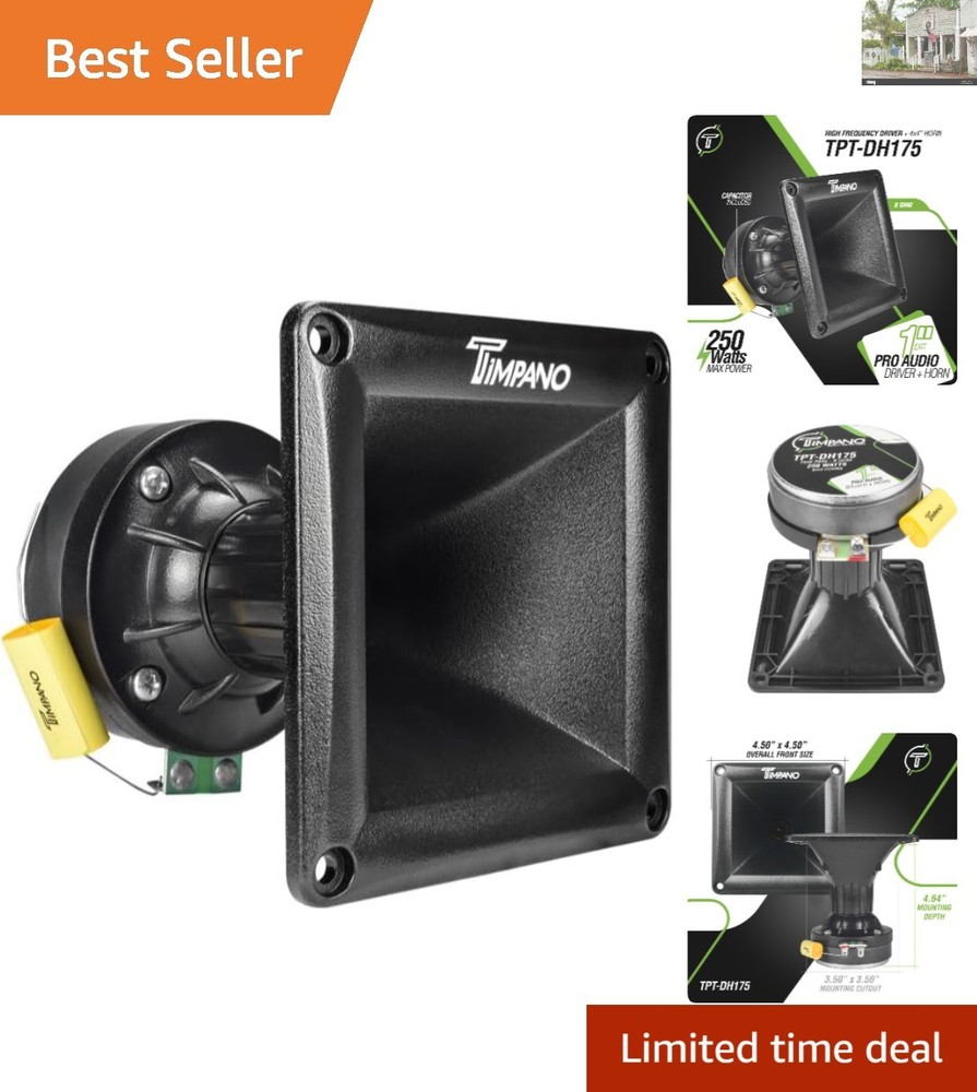 TPT-DH175 High-Frequency Horn Driver – 250 Watts for Car and Home Audio Systems