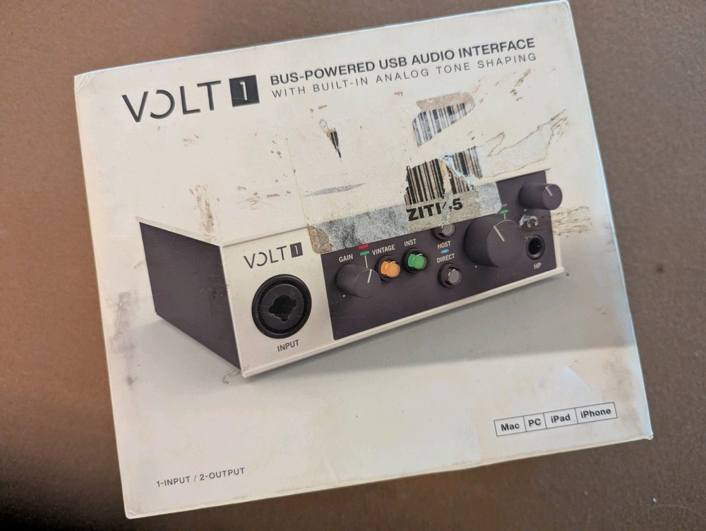 Universal Audio Volt 1 Audio Interface —Cords Included—Works Perfect/ Tested