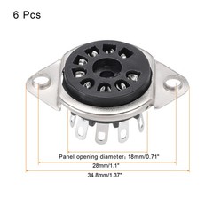 6 Pcs 9pin Tube Socket Bakelite Vacuum Tube Protect Tube Pin Socket Black