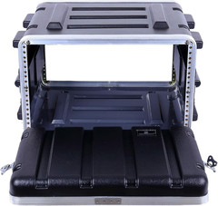 Stackable 6U Rack Case, Standard 19.25” Depth, Polyethylene Hard-Shell Construct