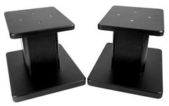 (2) 8” Black Bookshelf Speaker Stands For Polk Audio S20 Bookshelf Speakers