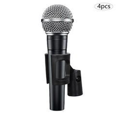 4 Pcs Adjustable Microphone Clip Holders for Wired/Wireless Mics
