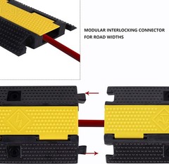 Cable Protector Ramp 39.37×9.84 Inches 22000lbs Capacity Indoor Outdoor