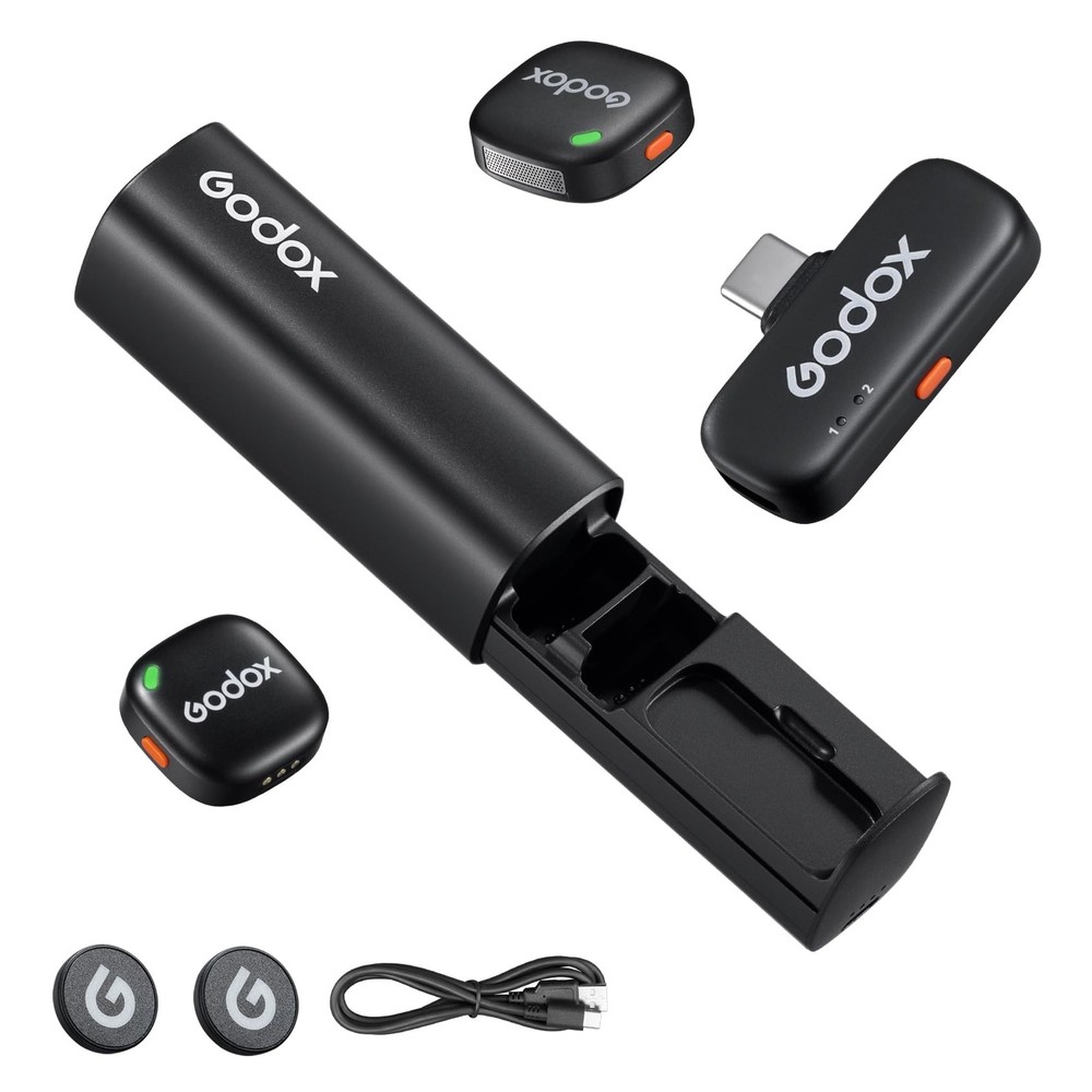 C01 KIT2 Wireless Microphone, 48kHz/24-bit Professional Lavalier Mic 60W Fast…