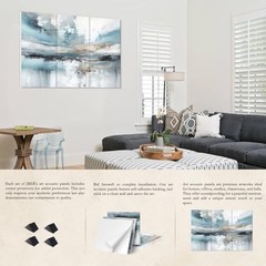 6 Pack Art Acoustic Panels, 72×48Inches Soundproof 72″×48″ Lake of the Sky