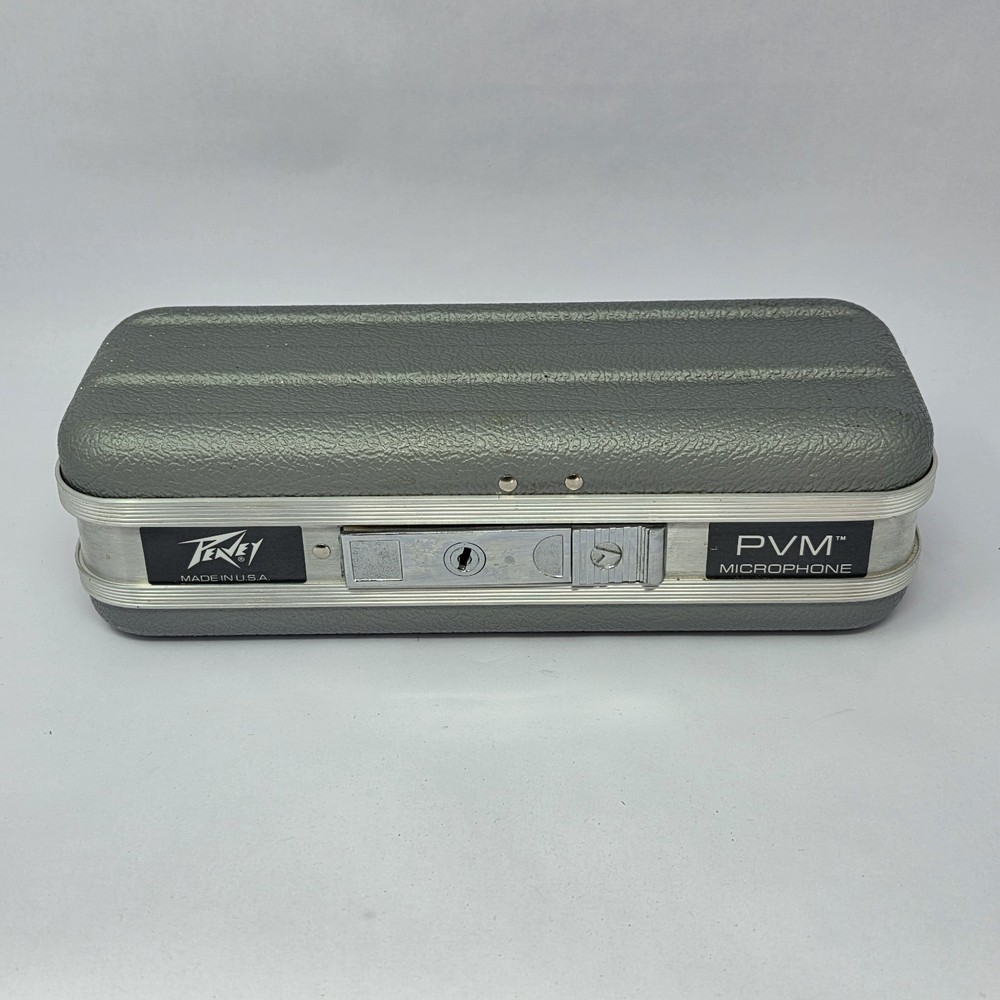 Vintage Peavey Microphone Replacement Hard Shell Protective Case Gray AS IS