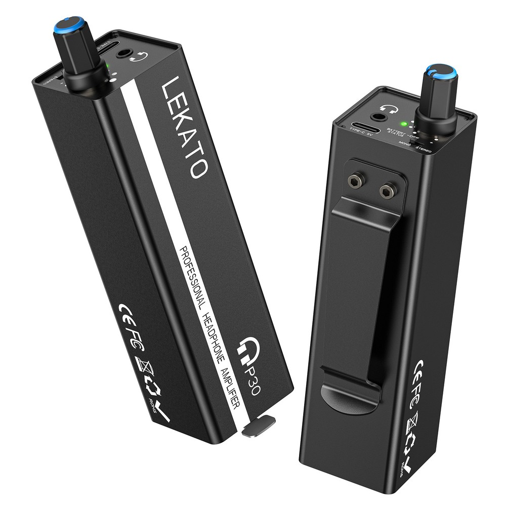 LEKATO P30 In-Ear Monitor Amplifier 16H Rechargeable IEM Amp Stage & Studio