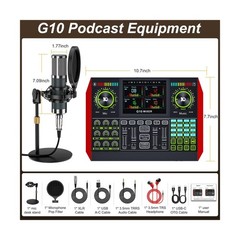 neculogy G10 Podcast Equipment Bundled with Audio Mixer Integrated Podcast Pr…
