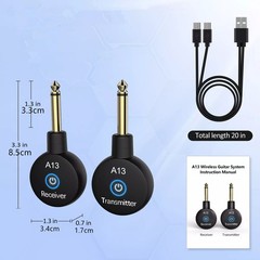 2.4GHz Wireless Guitar System Adapter Transmitter Receiver For Guitar Bass