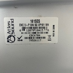 Atlas Sound 161SES Surface Mount Stainless Steel Enclosure for VP161 White
