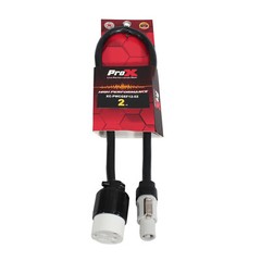 2 Power Cables 2 ft Powercon Gray to Edsion Female by Prox
