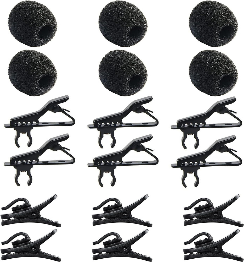 18Pcs Lapel Microphone Clips Replacement Kit6Pcs Lavalier Mic Clips Metal Tie