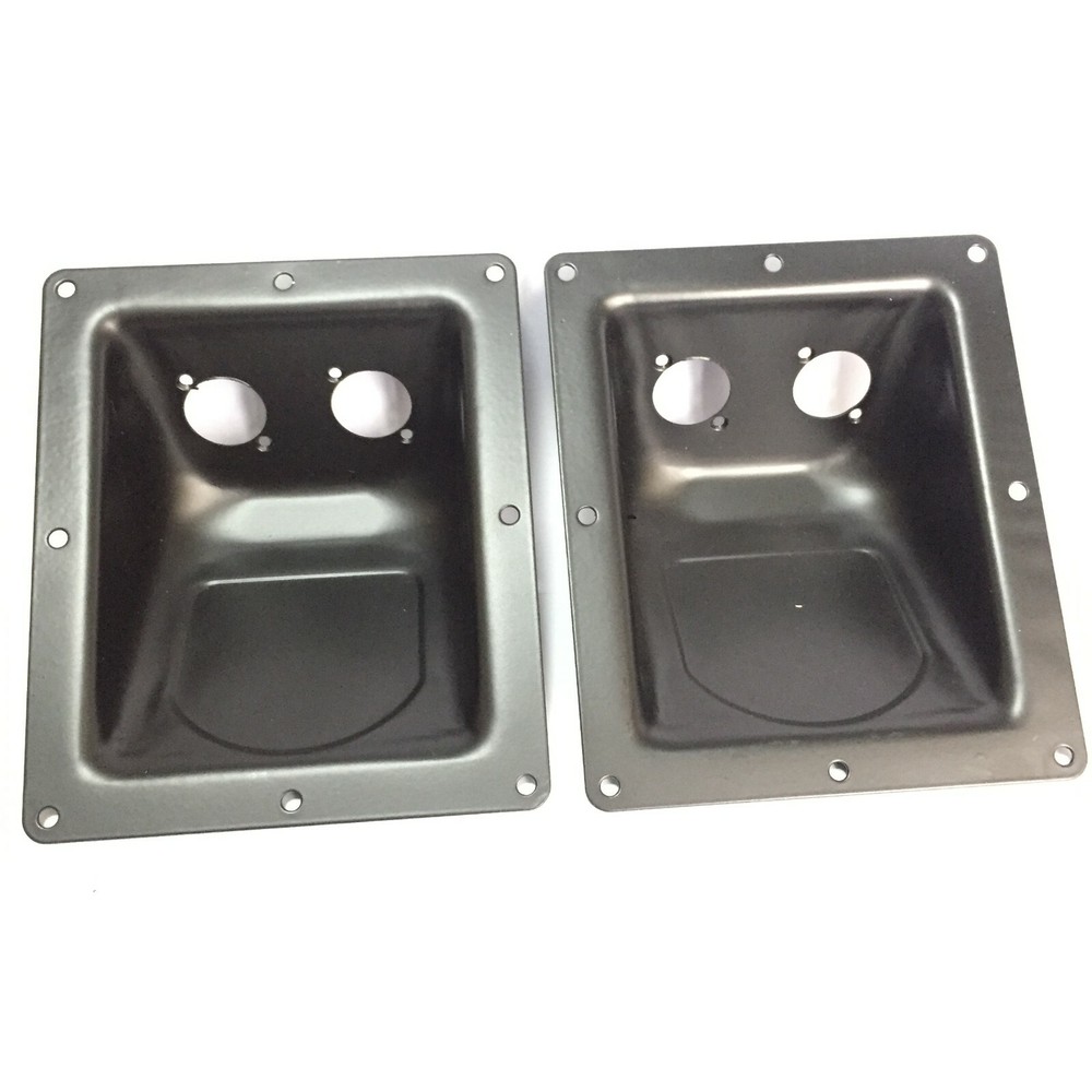 2 Recessed Jack Plate for PA/DJ Speaker Cabinet W/Series D Hole 125x103mm Cutout