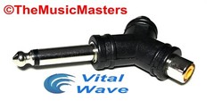 (4) 1/4″ Male Mono Plug to Dual RCA Jacks (F) Audio Cable Cord Adapters VWLTW