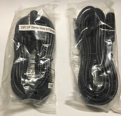 Lot10pack 25ft 1/4″Stereo Male~Female Extension Audio/Headphone/DJ Cable 6.3mm