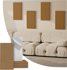 4PCS Acoustic Panels, 24″X12″ Fabric Acoustic Panels for Walls, Self-Adhesive So