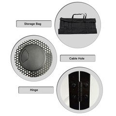 Portable Foldable DJ Booth (Steel Alloy Frame, Lycra Cover)