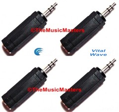 4X 1/4″ Female Jack to 3.5mm 1/8″ Male Plug Stereo Headphone Audio Adapter VWLTW