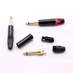 10Pcs 1/4″ 6.35mm TS Mono Metal Male Plug Audio Guitar Cable Jack Connector