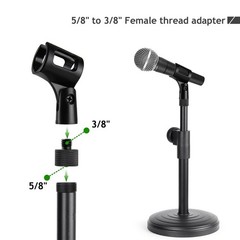 Frgyee Mic Stand Adapter 5/8 Female to 3/8 Male and Kit, Kit