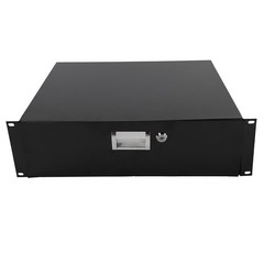 3 Space 3U Rack Mount 19″ Drawer Locking DJ Rack Gear Audio Road Case IT Network