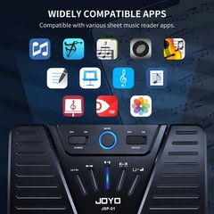 JOYO Bluetooth Silent Automatic Page Turner – Foot Pedal Page Turner（OPEND）