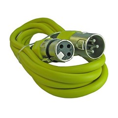 6 ft yellow XLR MALE TO FEMALE MICROPHONE CABLE CORD