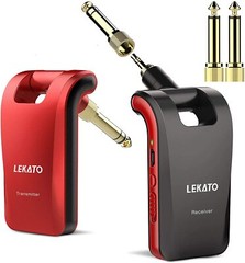 LEKATO Wireless Guitar System 2.4GHz Wireless Transmitter Receiver 6 Channels US