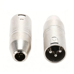 2Pcs XLR to Mini XLR 3 Pin Male Audio Adapter for Microphone Camera Broadcast