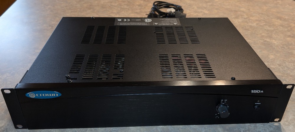 Crown Model 180A PA – Power Amplifier – 80WPC@4Ω or 70V – Phoenix Connector