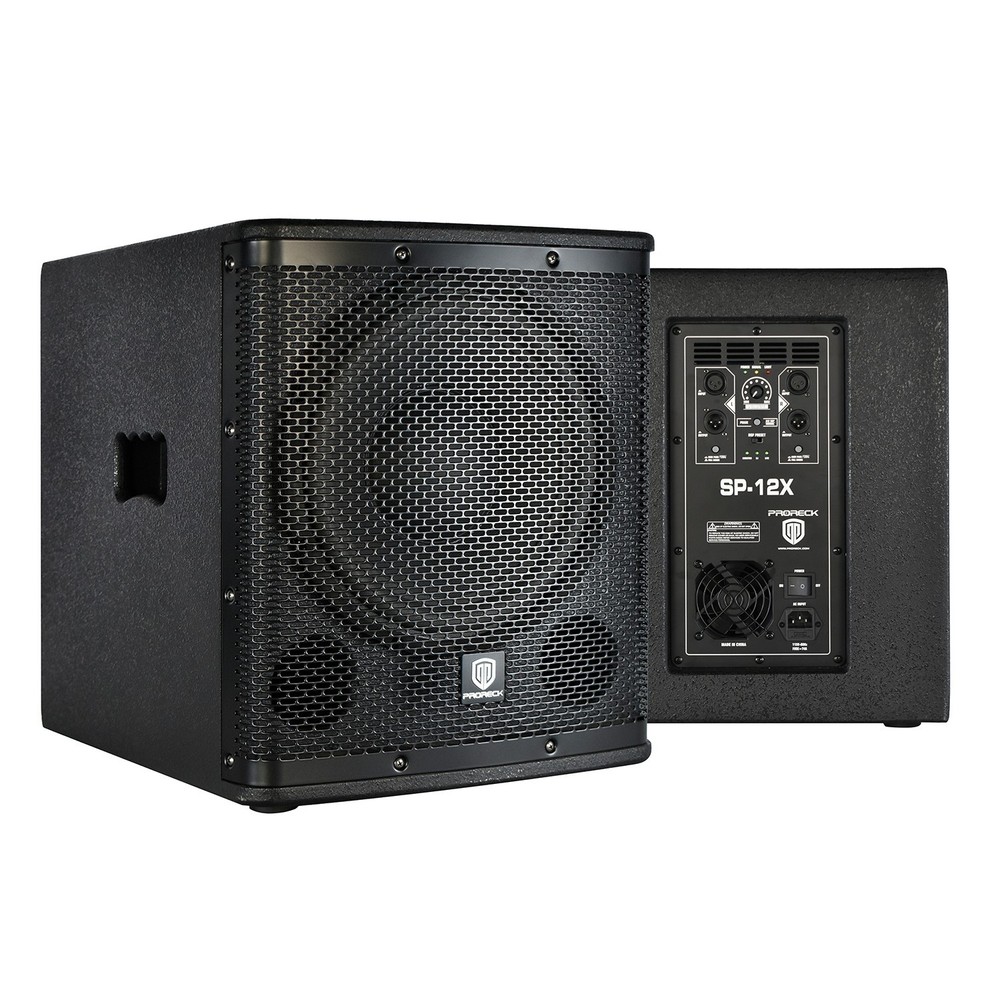 PRORECK SP-12X 12″ 1000W Active PA DJ Subwoofer Class-D Amp DSP Bass Cabinet
