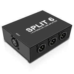 XLR Splitter Mic Box 1-IN-6-OUT/6-IN-1-OUT, 6 Channel Audio Selector Connector