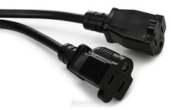 Hosa YAC-407 18-gauge NEMA 5-15P to Dual NEMA 5-15R Power Y Cable