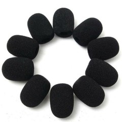 10/20/50Pcs Microphone Boom Windscreen Foam Cover for Gaming Headset Mic Black