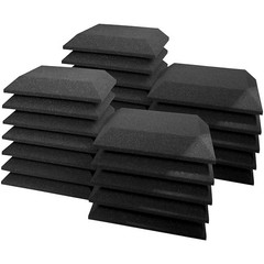 Ultimate Acoustics Acoustic Foam Absorption Panel 12x12x2 Bevel (24 Pack)