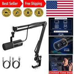 Versatile Dynamic Microphone Kit for Recording and Streaming – TD510+ Black