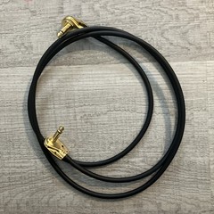 NEW gold pancake right-angle Eminence connectors, 1/4″ TS, 5ft Cables Guitar/Amp