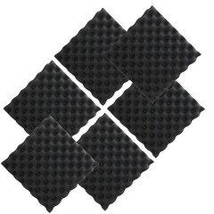 6Pcs Black Acoustic Panels Soundproofing Wall Pads for Speaker Isolation