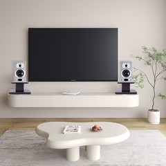 2pcs 6” Wood Bookshelf Speaker Stands for Multimedia Speakers-Easy to Install